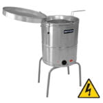 Freidora industrial Redonda Eléctrica capacidad 20L. Marca METVISA