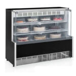 Mostrador refrigerado confitería o bebidas / vidrio recto