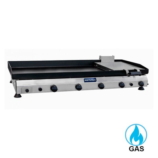 Plancha Industrial a Gas con Prensador de 121 Cm de Largo