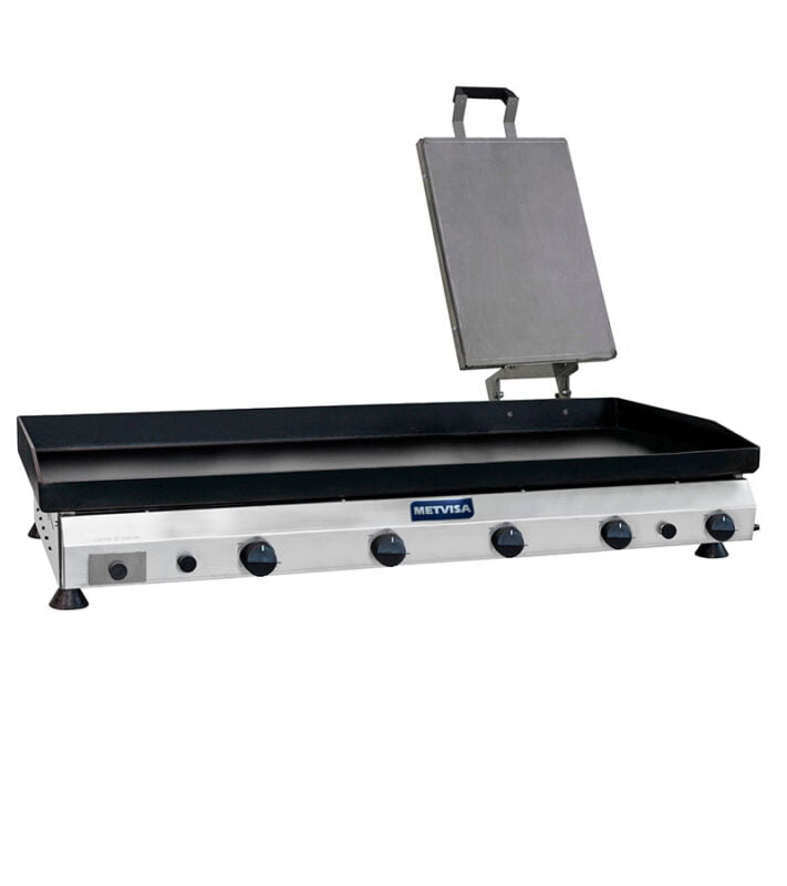 Plancha Industrial a Gas con Prensador de 141 Cm de Largo