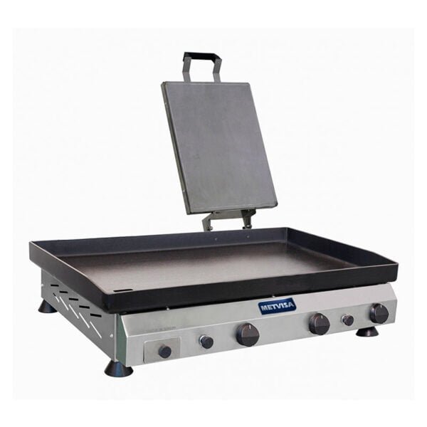 Plancha Industrial a Gas con Prensador de 81 Cm de Largo