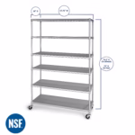 Estante tipo RACK Cromado de 6 Tramos - Imagen 2